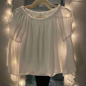 NEW Boho White top Off-the-Shoulder